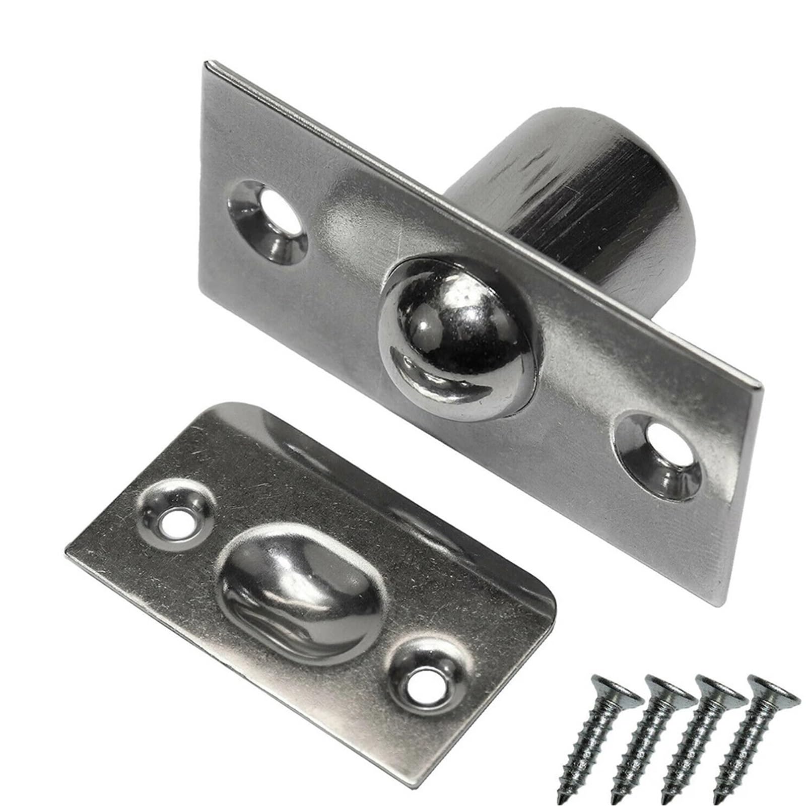 Sxolcoufoh A Stainless Steel Top Bead Lock Closet Ball Catch Latch Catcher Door Latches 1Pcs
