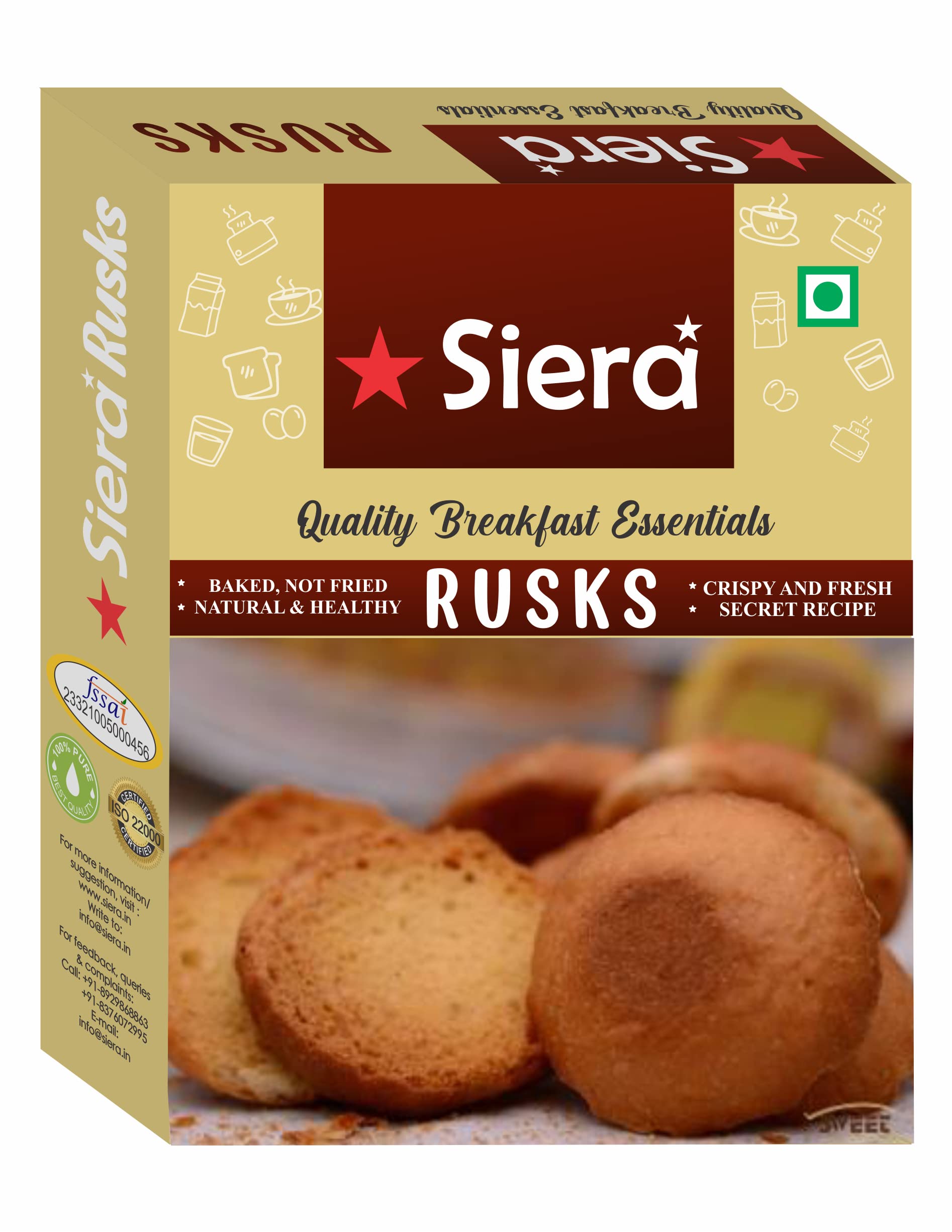 Siera All in One Breakfast Snacks - Rusk Round (Crispy) 2 Kg (B08RDXPQZM) Amazon Price History, Amazon Price Tracker