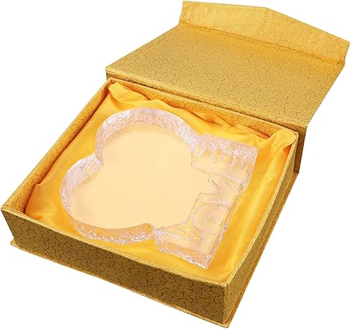 Miniatura 4 de Marco de fotos de cristal personalizado con forma de corazón, marco de placa de impresión de imagen, marco de soporte de placa de escritorio para