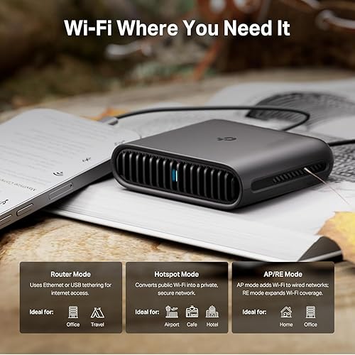 Miniatura 5 de TP-Link Router de viaje Wi-Fi 6 AX3000 de doble banda TL-WR3002X  Multi-Gig portátil  OpenVPN, WireGuard  Compartir WiFi público fácil  Aprobado
