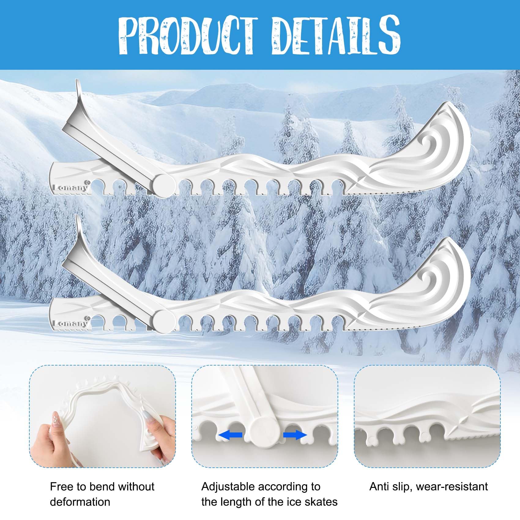 Protectores de patinaje sobre hielo, zapatos de hockey, cubiertas de cuchillas de patinaje sobre hielo, hebillas ajustables, protectores de patinaje artístico, accesorios de hockey sobre