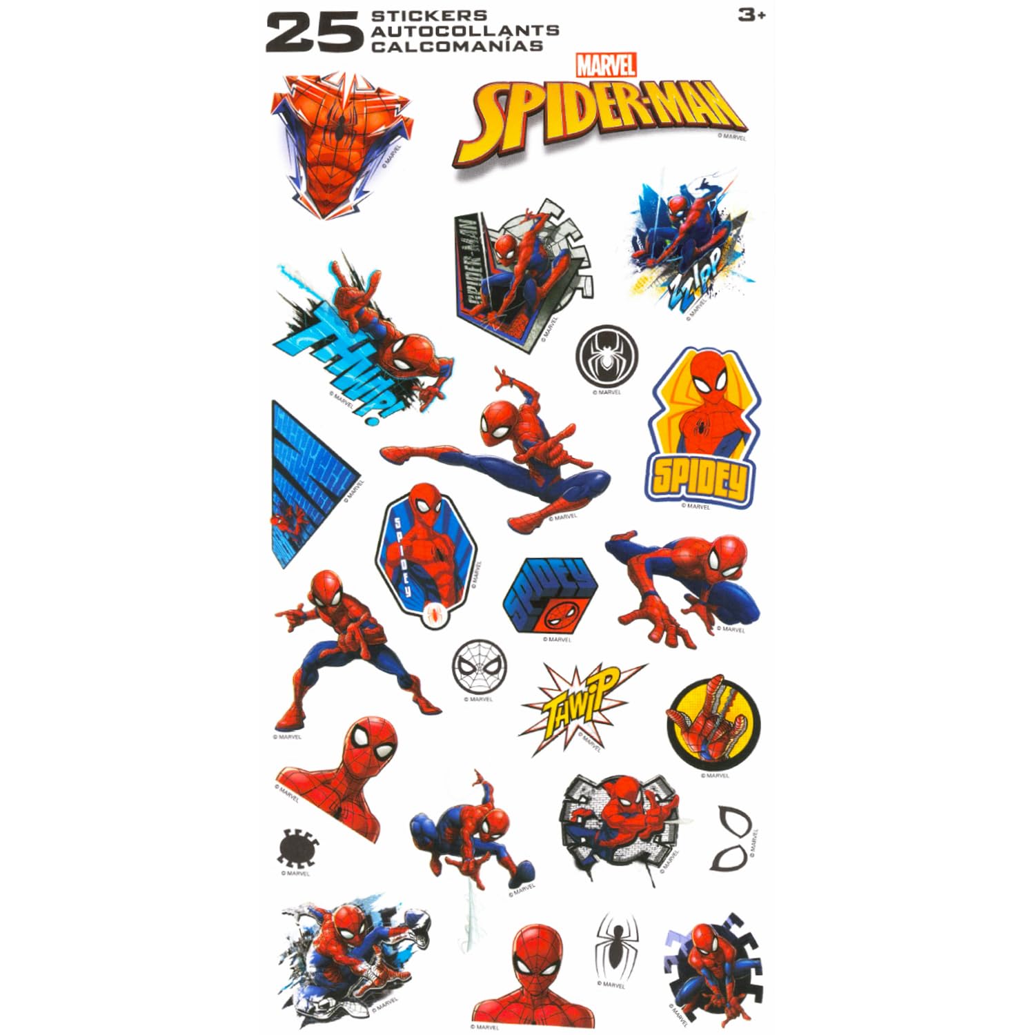 Spiderman – Ensemble de fournitures scolaires Marvel avec trousse à crayons, marque-page, autocollants, plus | Ensemble de papeterie Spiderman pour enfants, garçons, tout-petits