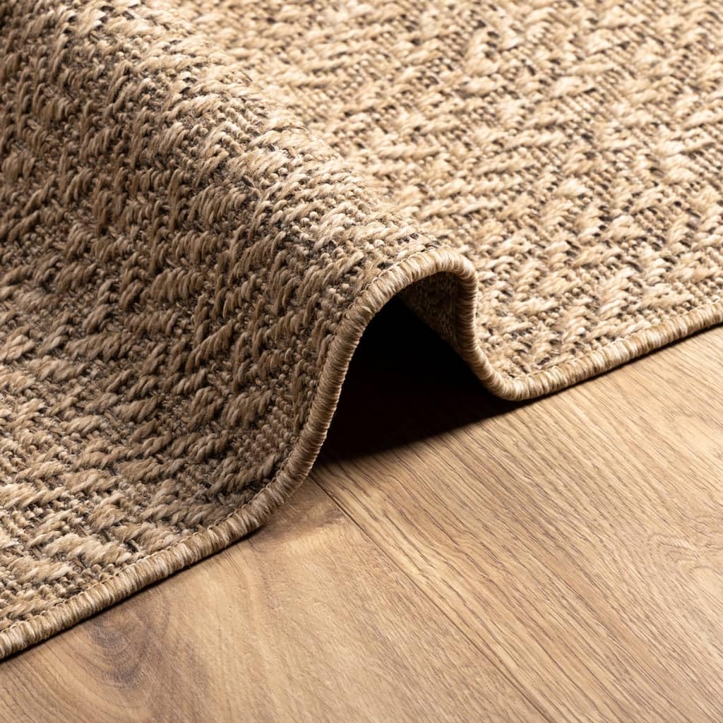 Teppich 140x200 cm Jute-Optik Innen und Außen, Teppich Schlafzimmer, Teppich Wohnzimmer, Carpet Bedroom, Büroteppich, Teppischwhonzimmer - 364840