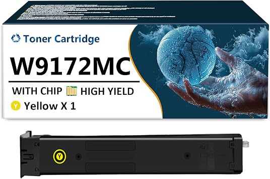 W9170MC W9171MC W9173MC W9172MC Toner Cartridge Compatible for HP Color Laserjet Managed MFP E87740dn E87750dn E87760dn E87770dn Flow MFP E87740z E87750z Printers 1 Yellow