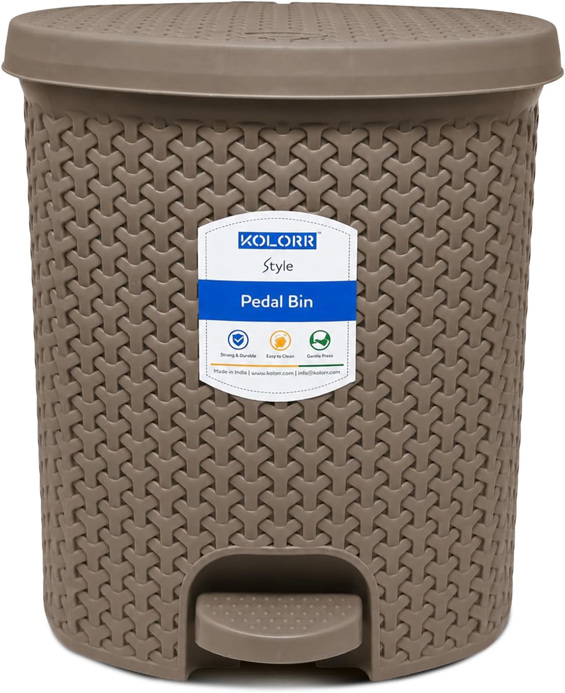 KOLORR Magnum 14L Dustbin - LT Brown