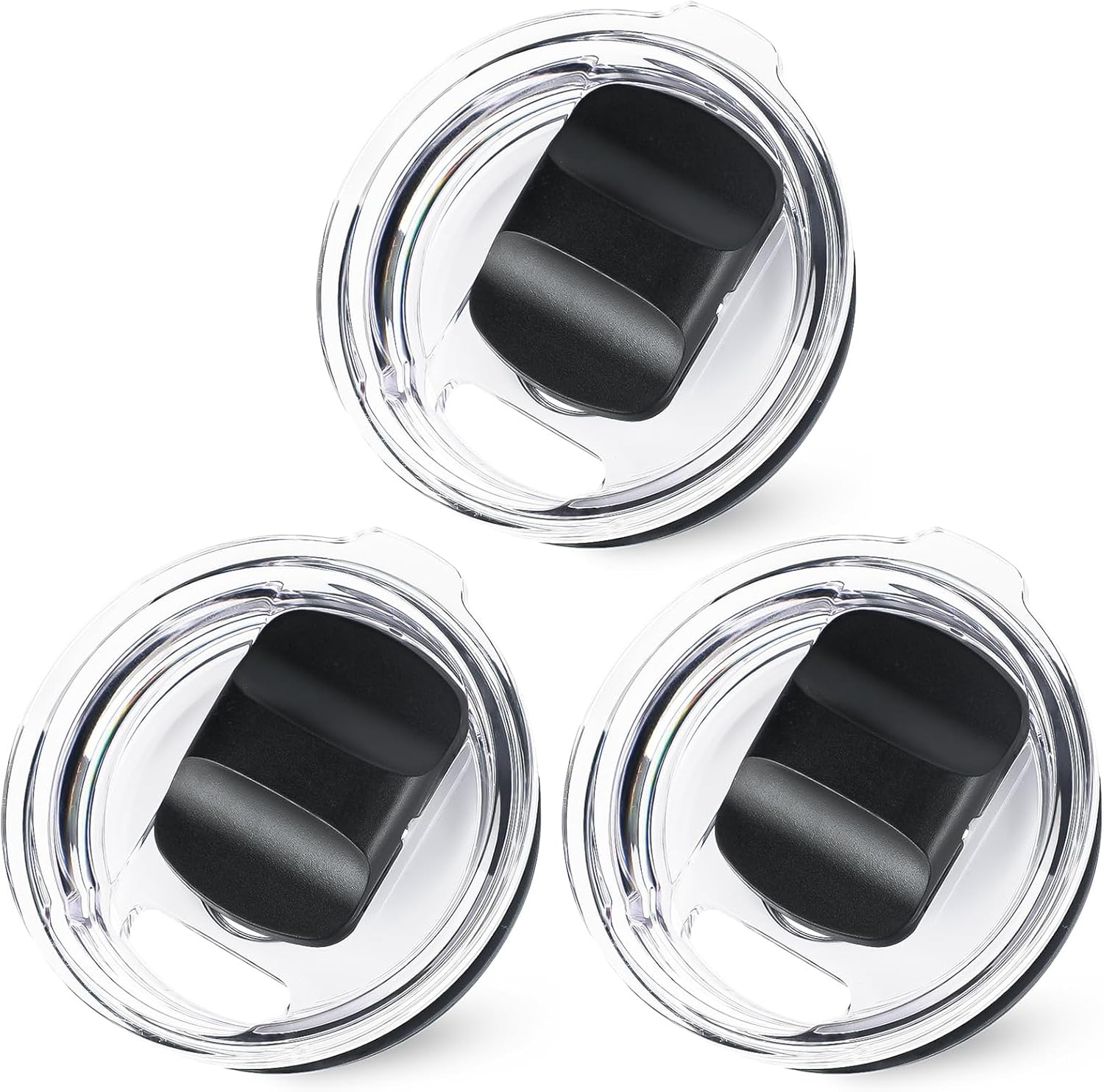 10 oz Tumbler Lid for Yeti, 3 Pcs Replacement Lids for YETI 6 oz Espresso Mugs, 8 oz Stackable Cup and 10 oz Wine Tumbler, Travel Spill Proof Cup Lids Covers with Magnetic Slider Switch, BPA Free