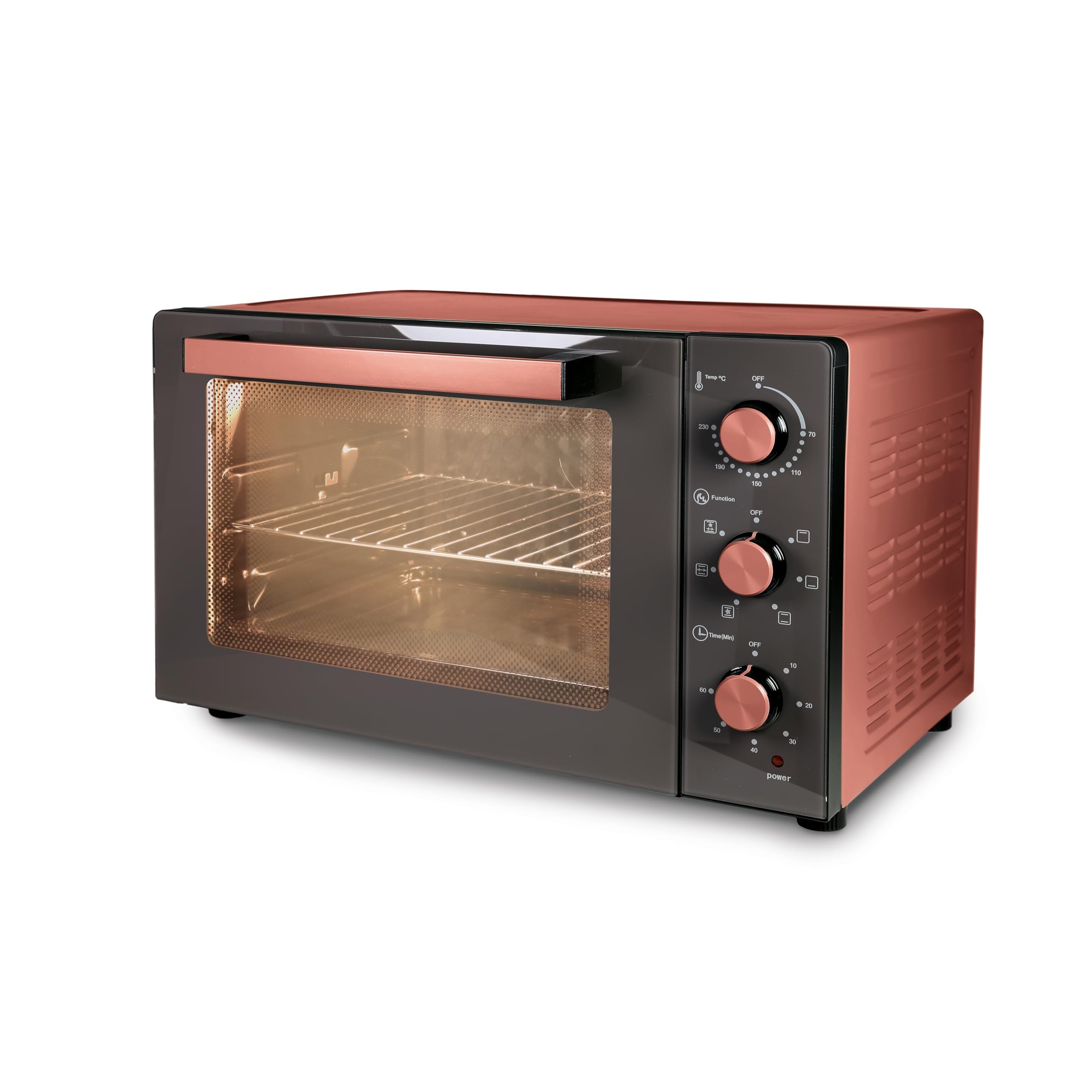 Tognana Iridea, Forno elettrico ventilato con pareti interne in materiale antiaderente, Rosso Mela