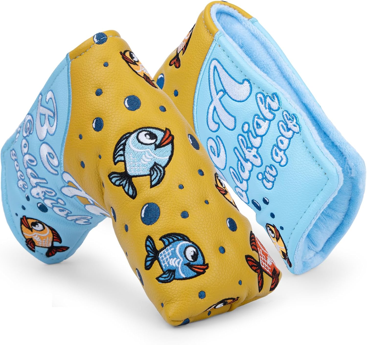 Barudan Golf Putter Headcover Covers Cover for Blade Style Putters, Magnetic Blade Putter Headcovers for Men Women Golfer, PU Leather Well-Made