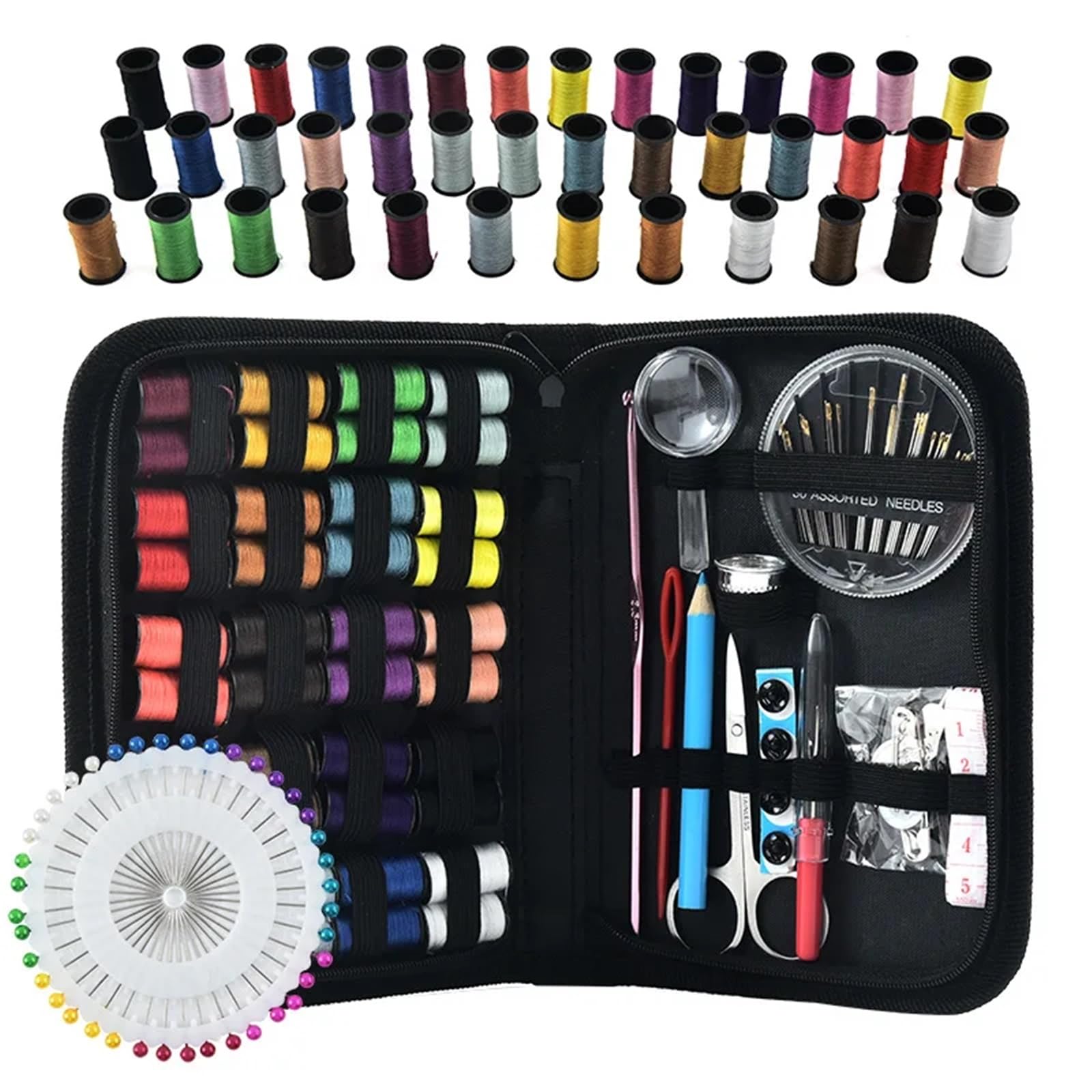 Nähset for Zuhause, DIY-Stickerei, Handnähwerkzeuge, tragbares Reise-Nähwerkzeug-Set, Heim-Nähbox-Organizer Reise Nähset(Type 2)