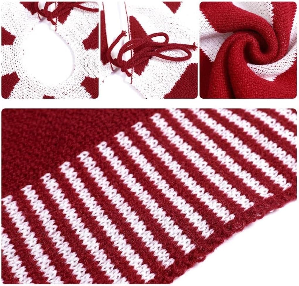 Tree Skirt Christmas Christmas Tree Skirt Christmas Knitted Wool Apron Acrylic Knitted Snowflake Christmas Tree Skirt Decoration Christmas Skirt Tree