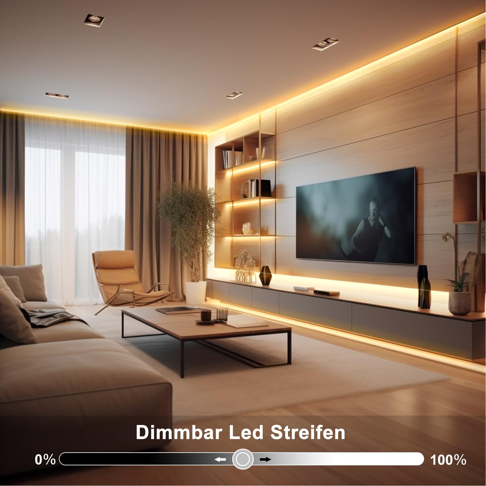 20M LED Streifen Aussenbereich 2400LED Strip Wasserdicht für Garten Dach