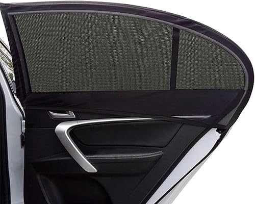 Cortina universal para ventana de automóvil, paquete de 2 protectores de ventana lateral para niños y bebés, cubiertas de ventana trasera para