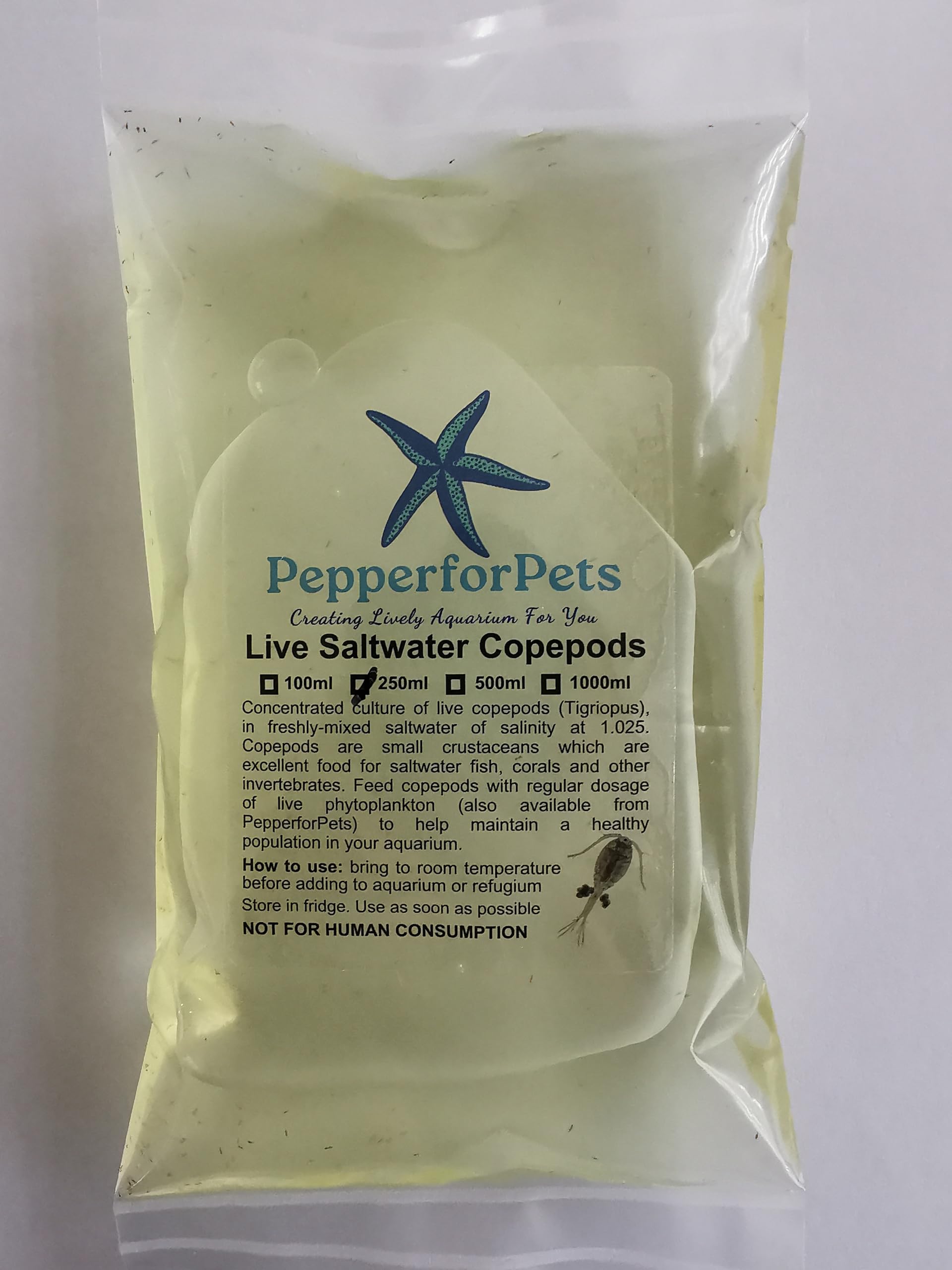 High Concentration Copepods Saltwater Marine Coral Fish Food (500ml)