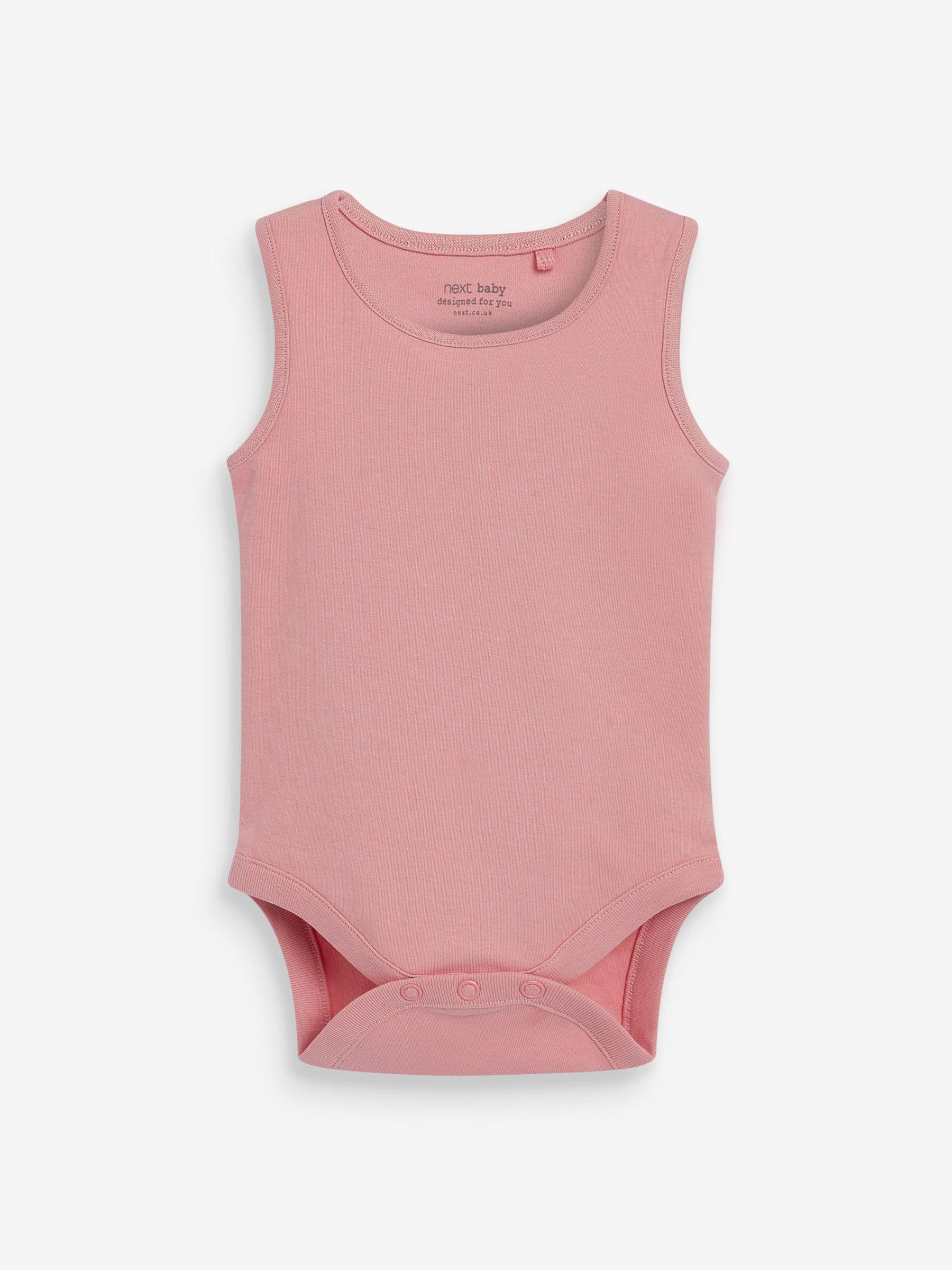 NEXT Bambina Confezione da 7 body a canotta per neonati in 100% cotone