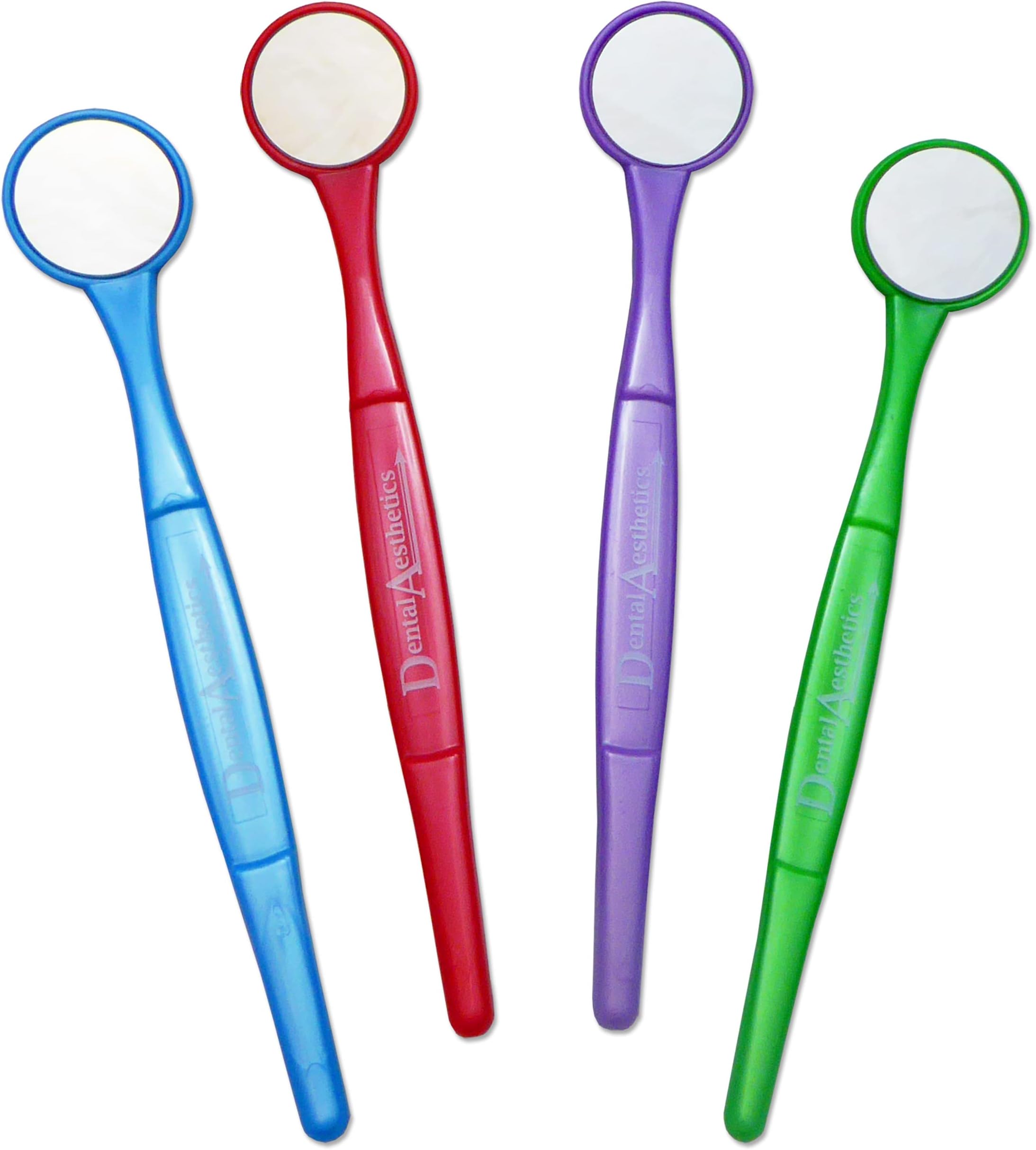4 x Dental Mouth Mirror ~ Oral Dental Care (1 of Each Colour)