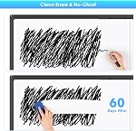maxtek Rolling Whiteboard, 48x36 Large Magnetic White Board with Stands, Big Double-Sided White Board Dry Erase on Wheels for Homeschool, Home Office, Office, School (Black, 48 x 36)