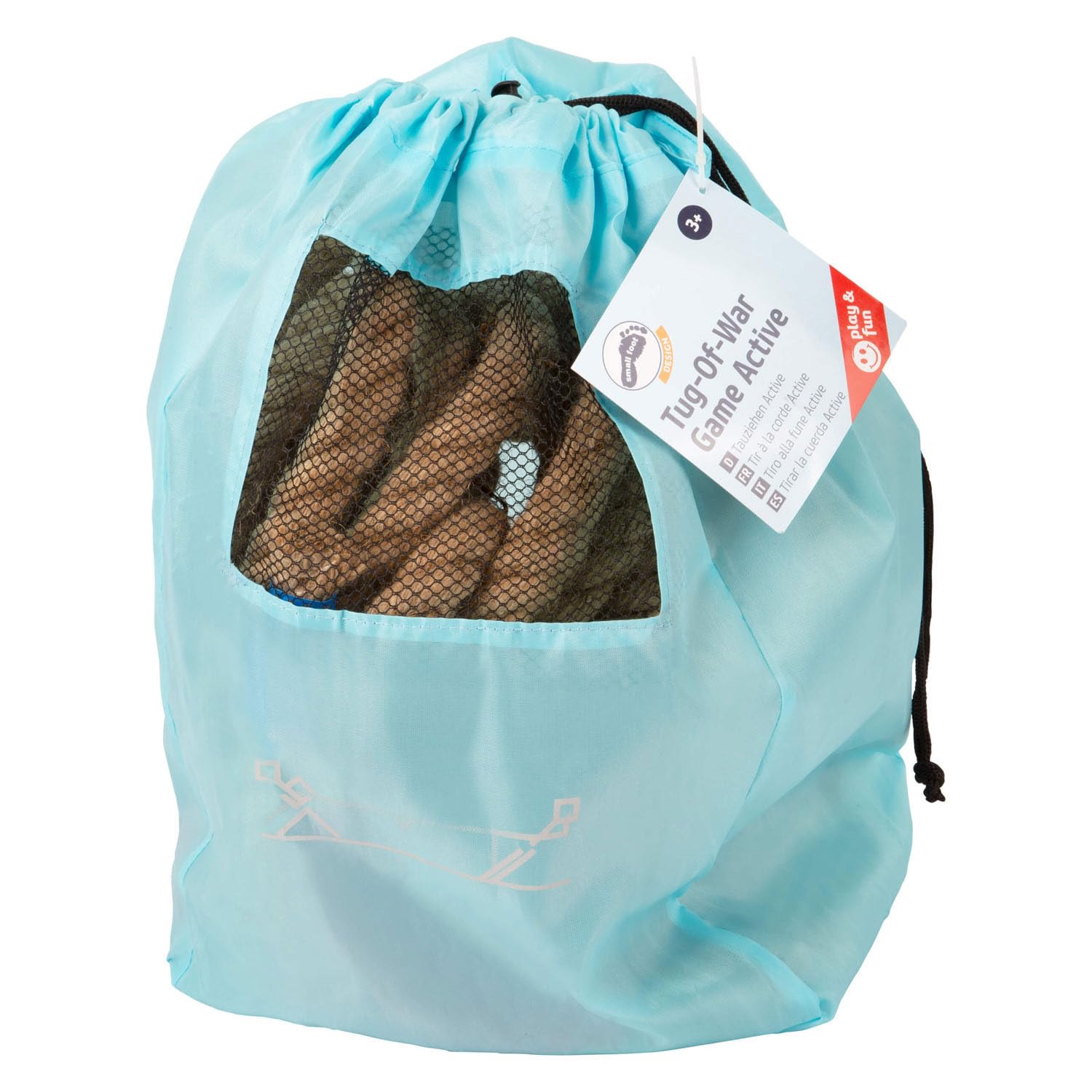 Small Foot 12043 Tauziehen Active, Outdoorklassiker im praktischen Beutel Toy, Multicoloured