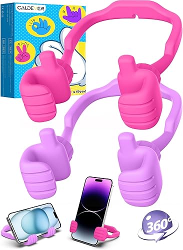Miniatura 9 de Cesta de Pascua para adolescentes, niños, niñas, él, hombres, ideas: paquete de 2 pulgares hacia arriba perezosos soporte para teléfono celular,