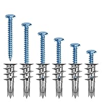 Vista 6 de Kit de anclaje de pared hueca/paneles de yeso autoperforantes de zinc, anclajes de pared resistentes para paneles de yeso