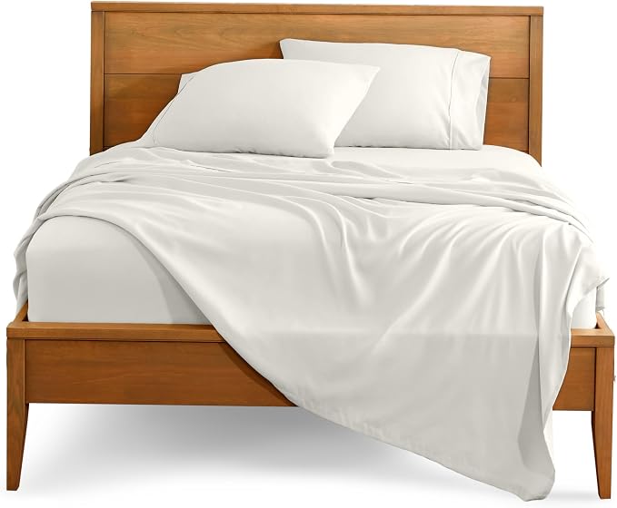 Bare Home Queen Sheet Set - Luxury 1800 Ultra-Soft Microfiber Queen Bed Sheets - Double Brushed - Deep Pockets - Easy Fit - 4 Piece Set - Bedding Sheets & Pillowcases (Queen, Cloud Grey)