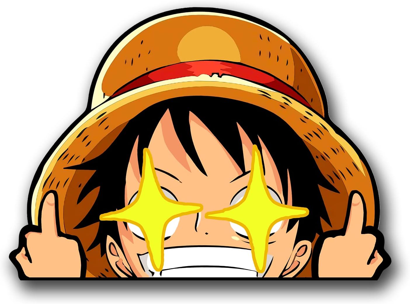 Monkey D. Luffy Peeking Sticker Anime Decals for Car, Laptop