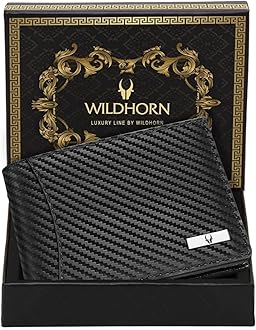 WildHorn Classic Leather Wallet for Men (Supernova Black)