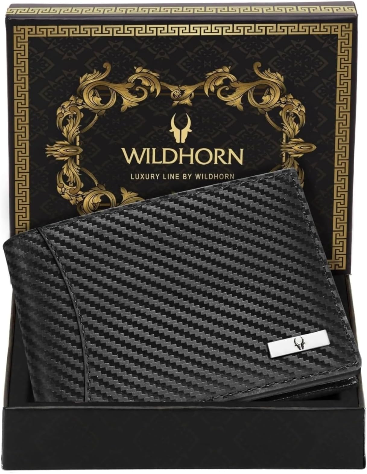 WildHorn Classic Leather Wallet for Men (Supernova Black)
