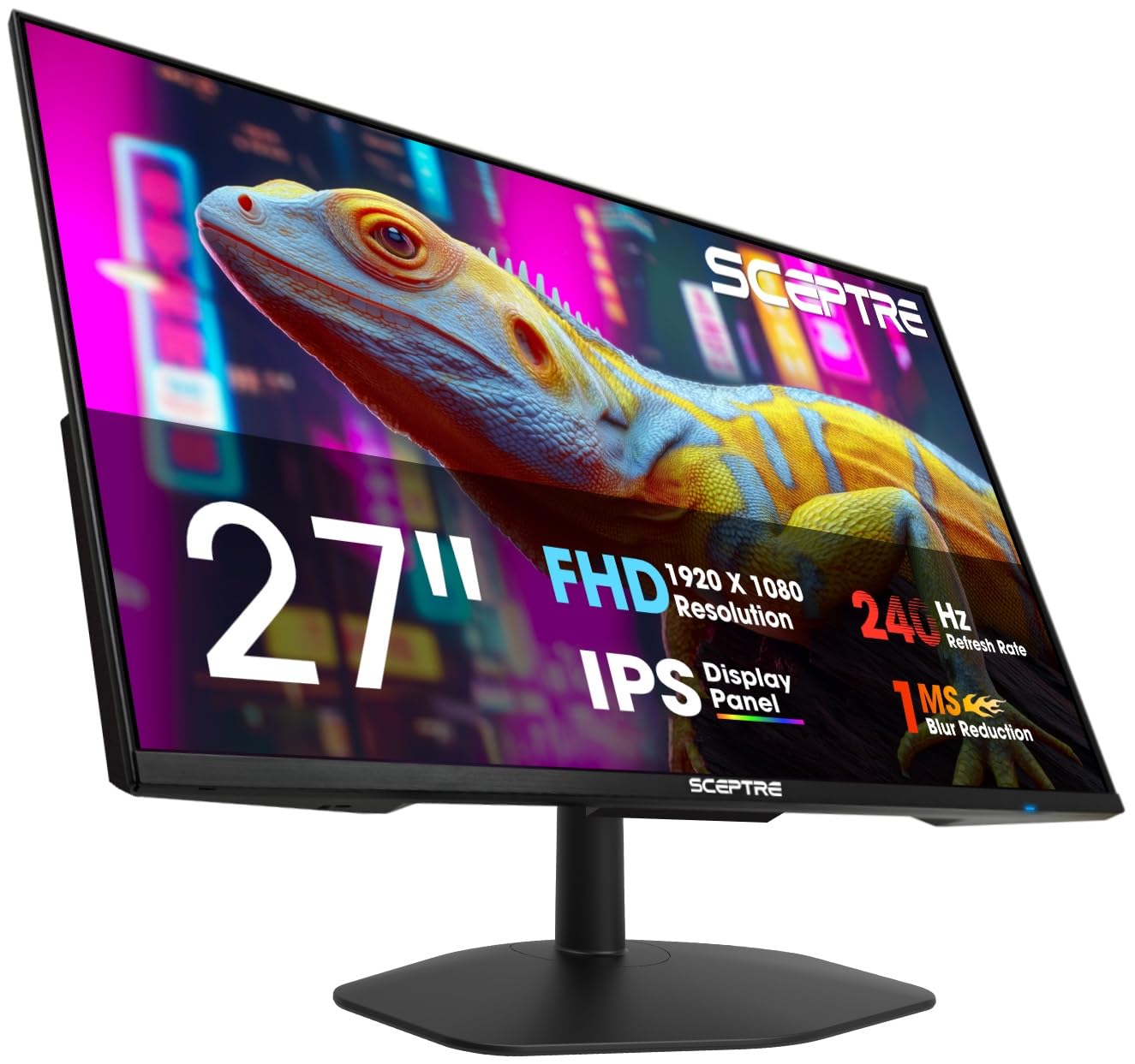 New! Sceptre 27-inch IPS Gaming Monitor up to 240Hz DisplayPort HDMI Build-in Speakers, Machine Black 2027 (E275B-FP240 Series)