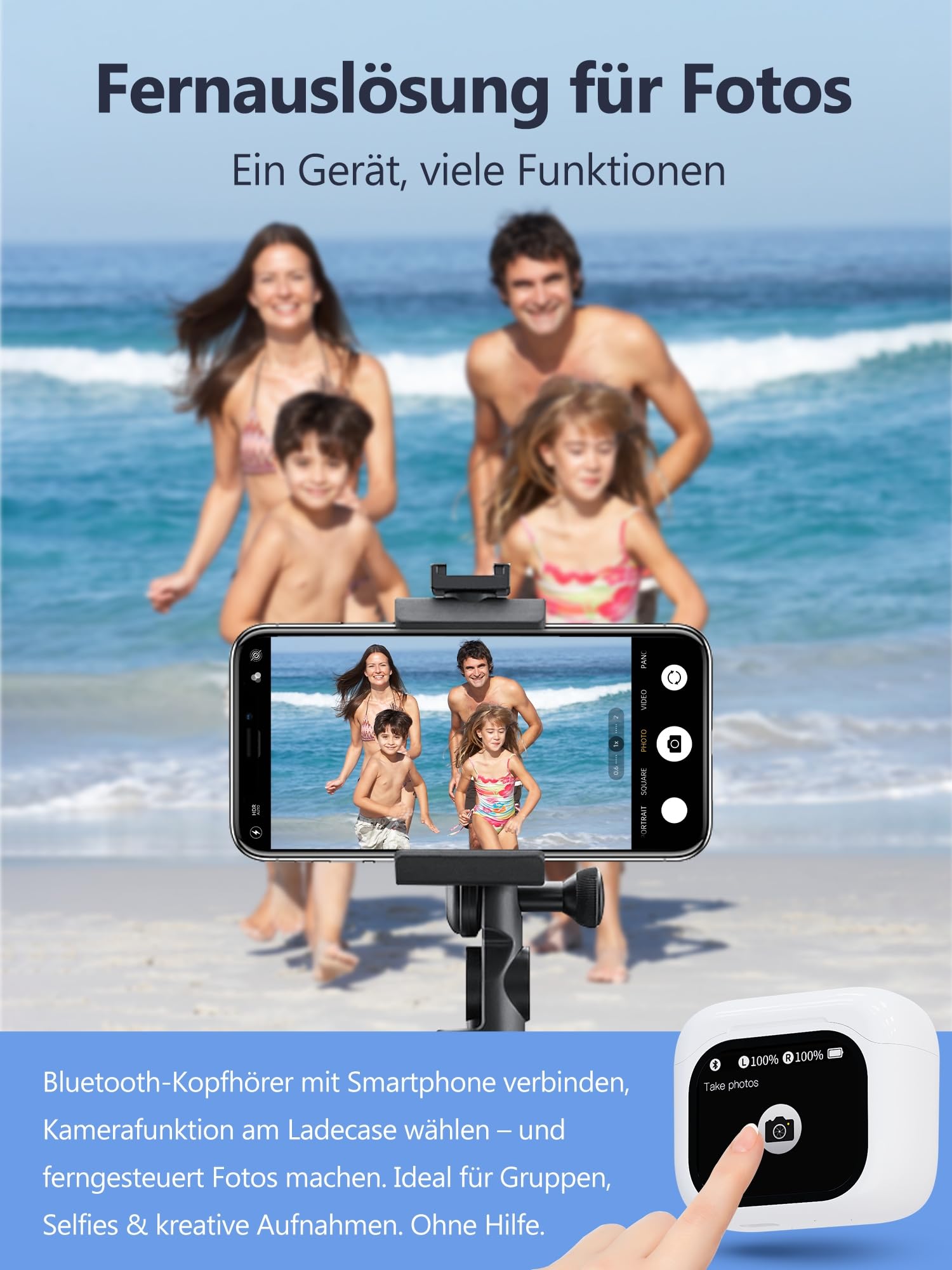 KI Übersetzer Kopfhörer Echtzeit Sprachübersetzer 4-in-1 mit LCD-Touchscreen & App 156 Sprachen 7 Modi Bluetooth 5.4 60H