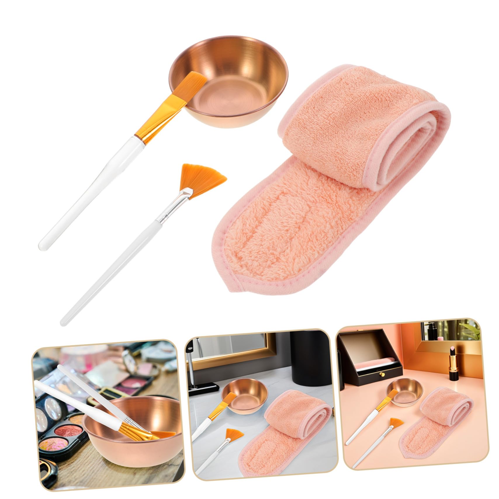 Healvian Gesichtsmaskenpinsel-set mit Schalen für Gesichtsbehandlungen Hautpflege-werkzeugen und Beauty-stirnband für Professionelle Kosmetikbedarf