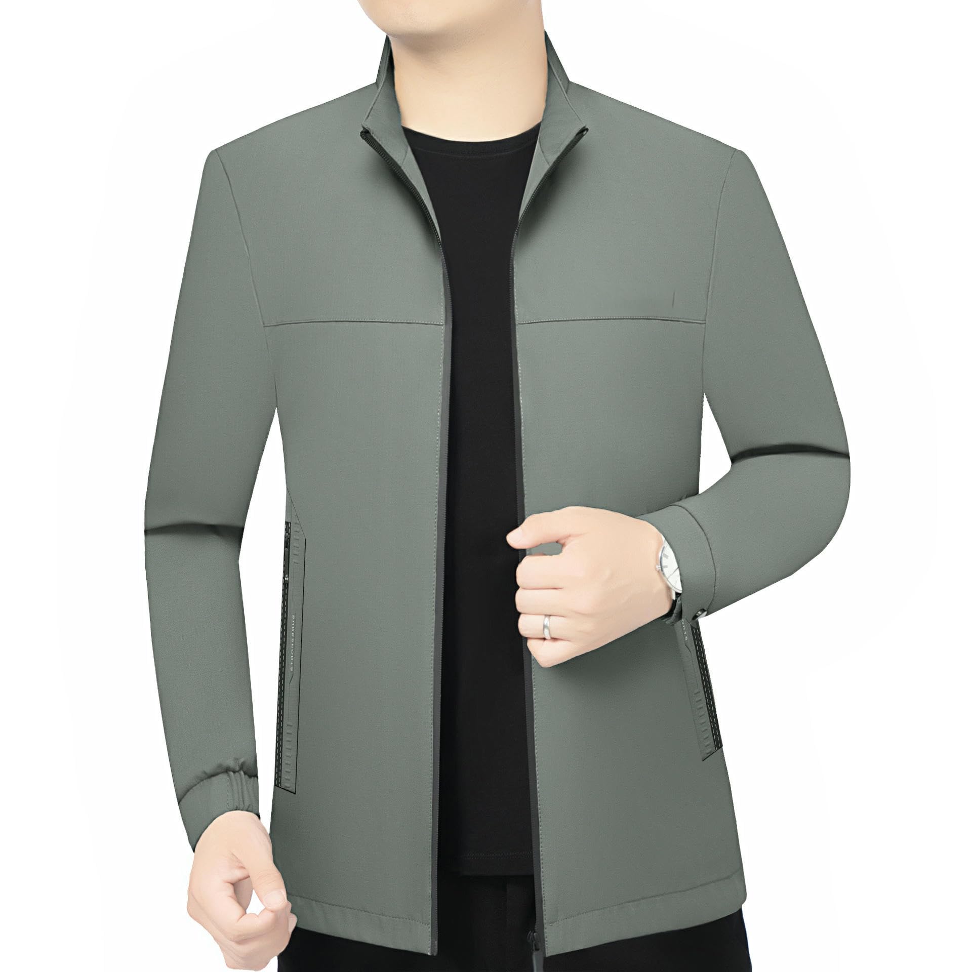 Giacca da uomo primavera autunno colletto alto medievale confortevole business casual giacca