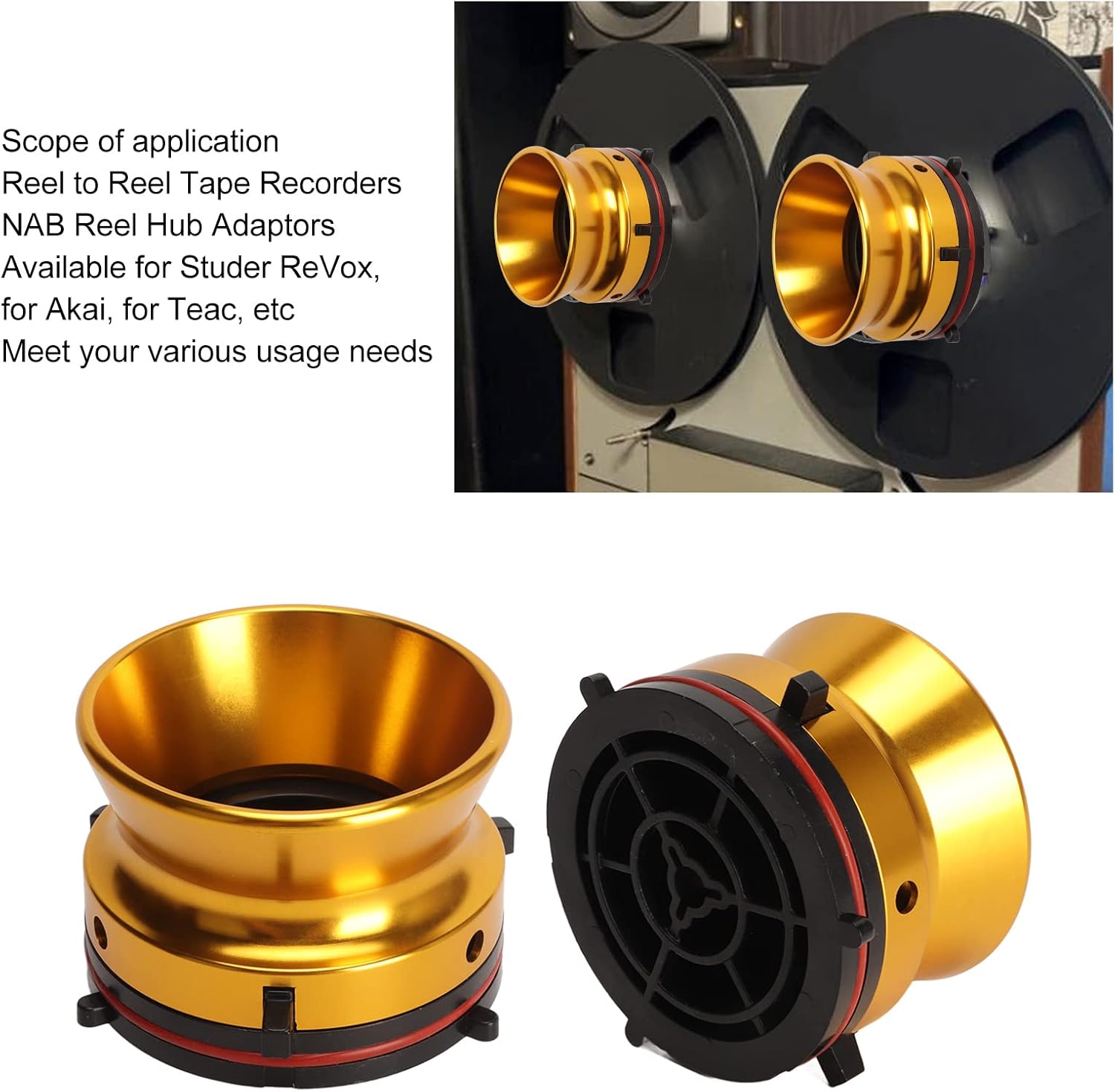 Close-up of a Diyeeni Nab Reel Hub Adaptor showing its base and locking tabs