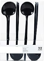 Vista 5 de Cubiertos novedosos modernos, cubiertos, cucharaditas/cuchara de postre de lujo, color negro, 64