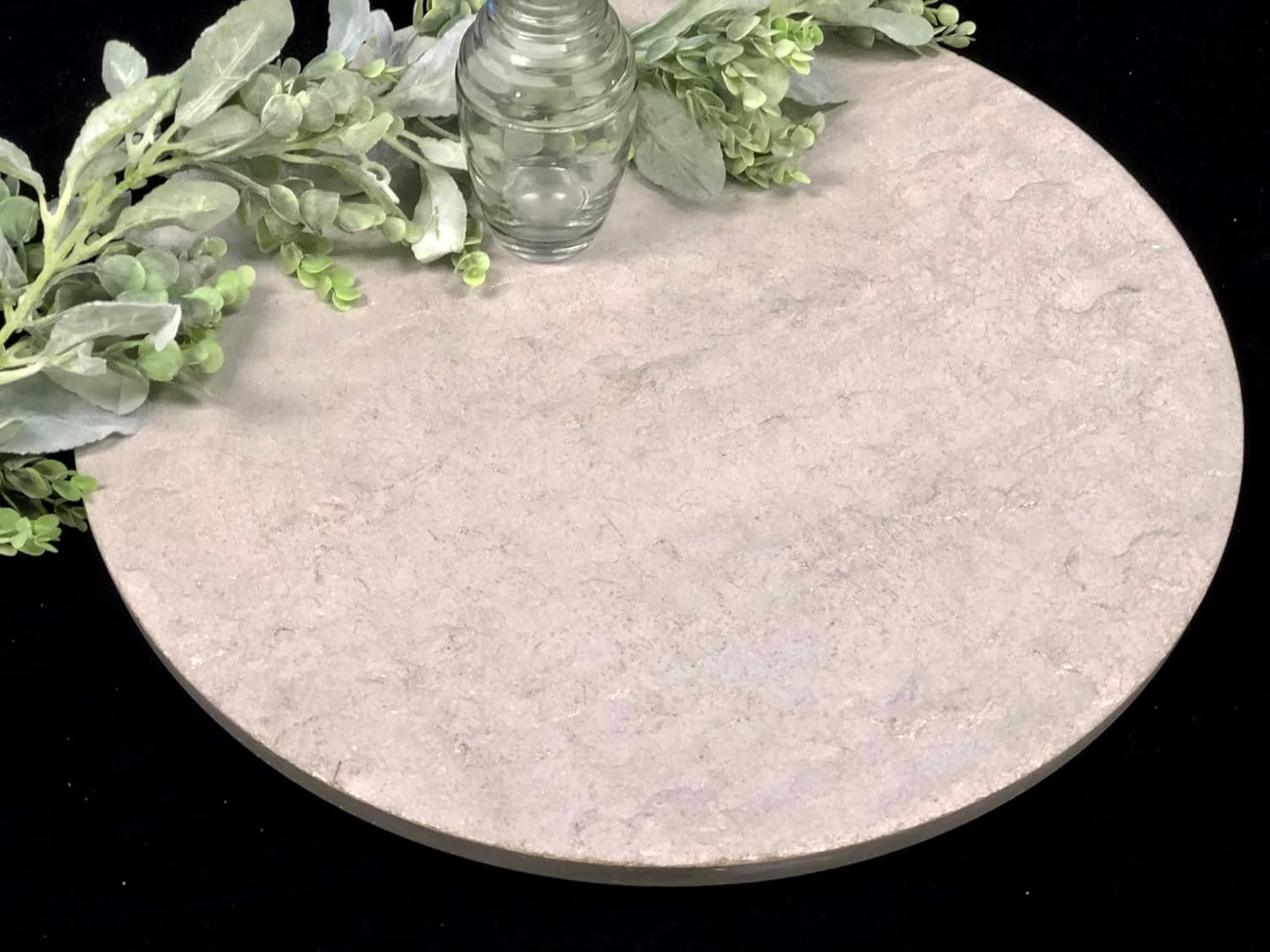Concrete Cement Lazy Susan Unique, Hand Crafted, Gray, Turntable, 360 Degree Swivel, Made in The USA, Home Decor by Concrete Resurrection (24" Diameter)
