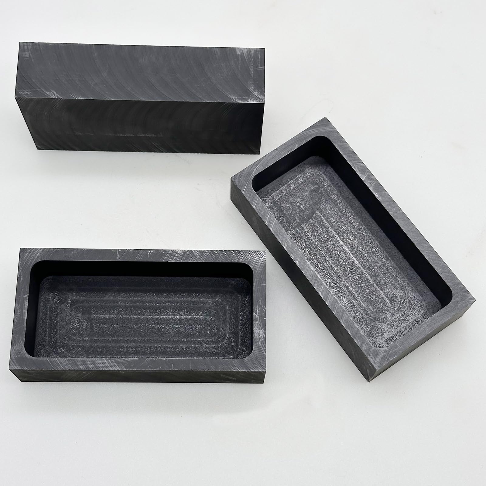 3 Pz Stampo per Grafite, Stampo in Grafite, Kit di Fusione Della Torcia di Metallo Prezioso per La Fusione dei Metalli Fusione Raffinazione Oro Argento Rame Ottone Alluminio