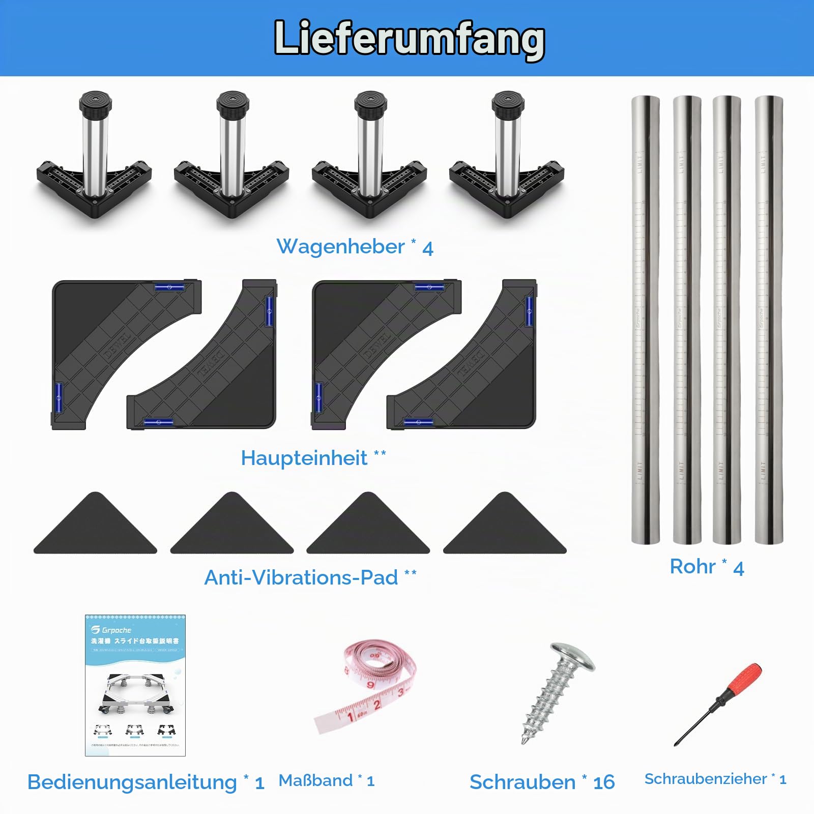 Untergestell für Mini Kühlschrank Höhe 28-31 cm, 43-66 cm Verstellbares Waschmaschinenständer Podeste für Trockner, Kühlschrank und Statische Haushalts Geräte, Schwarz