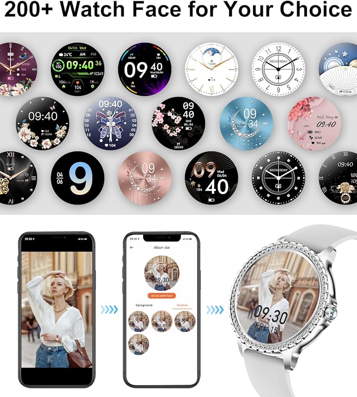 LIGE Smartwatch Női Okosóra 20 Sportmód Pulzus Vérnyomás Alvásmonitor