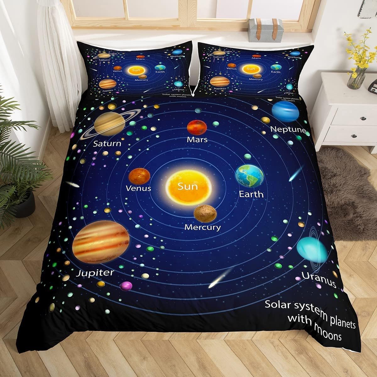Housse de couette planète pour transformer la chambre de votre enfant
