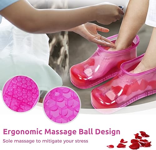 Miniatura 2 de Zapatos de baño de pies de masaje, lavabo portátil para remojo de pies, masaje térmico para circulación sanguínea, alivio del estrés