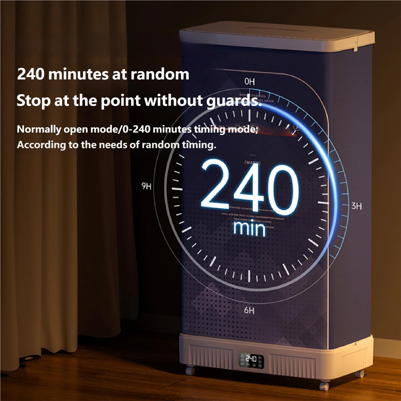 Secadora de Ropa portátil sin instalación, 500 L de Capacidad, Temporizador Inteligente de 240 Minutos, Control Remoto. Ideal para el hogar y Viajes