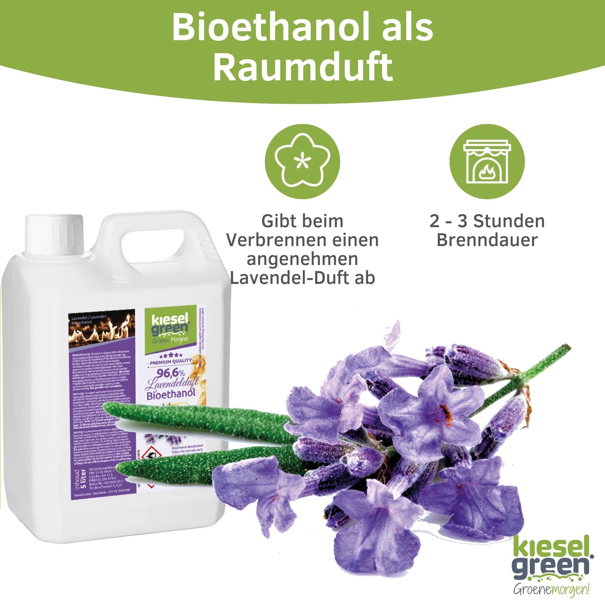 Bioetanol 10 litros con Fragancia para Chimenea de Etanol, Muchas Variedades – Bioalcohol como Fragancia de Ambiente – Estufas de Bioetanol, Biochimenea Etanol, Ethanol
