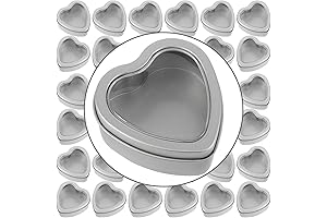 ZEONHAK 2oz Empty Candle Tins with Clear Window Lids, Set of 40