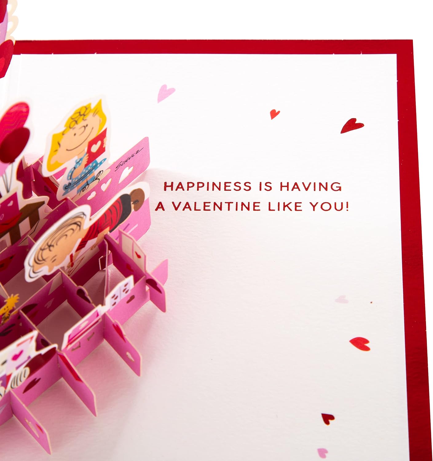 Hallmark Signature Pop Up Valentine's Day Card - Paper Wonder Peanuts Gang Design, Red, (25565671)