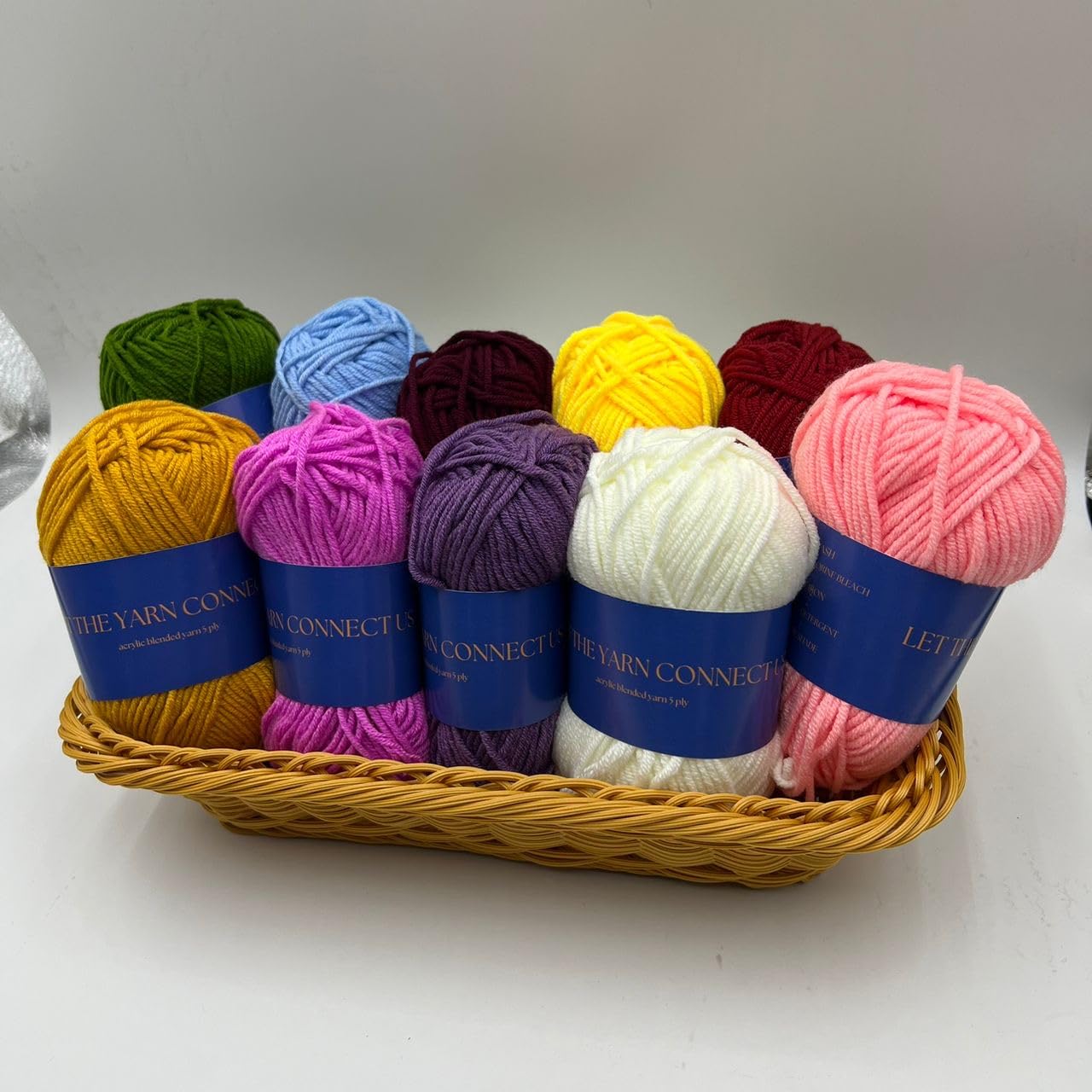 Milk Cotton Yarn, 10 x 50gr, Premium Milk Cotton Yarn for Knitting, Multicolour