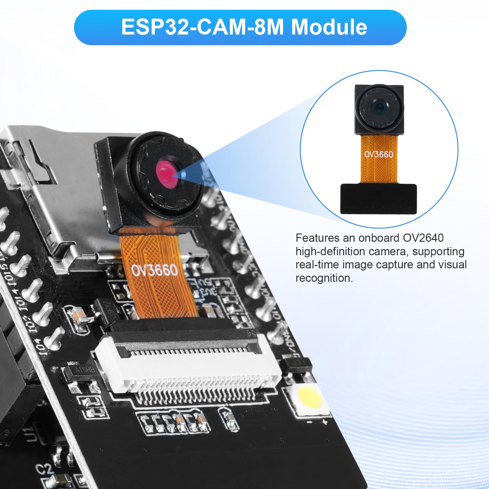 AYWHP 1 scheda di sviluppo ESP32 CAM WiFi Bluetooth, ESP32 CAM MB ESP32 Dual -Core con fotocamera OV3660 + 2,4 G antenne IPEX, Type-C, con slot per scheda TF, compatibile con Arduino AYWHP 1 scheda di sviluppo ESP32 CAM WiFi Bluetooth, ESP32 CAM MB ESP32 Dual -Core con fotocamera OV3660 + 2,4 G antenne IPEX, Type-C, con slot per scheda TF, compatibile con Arduino