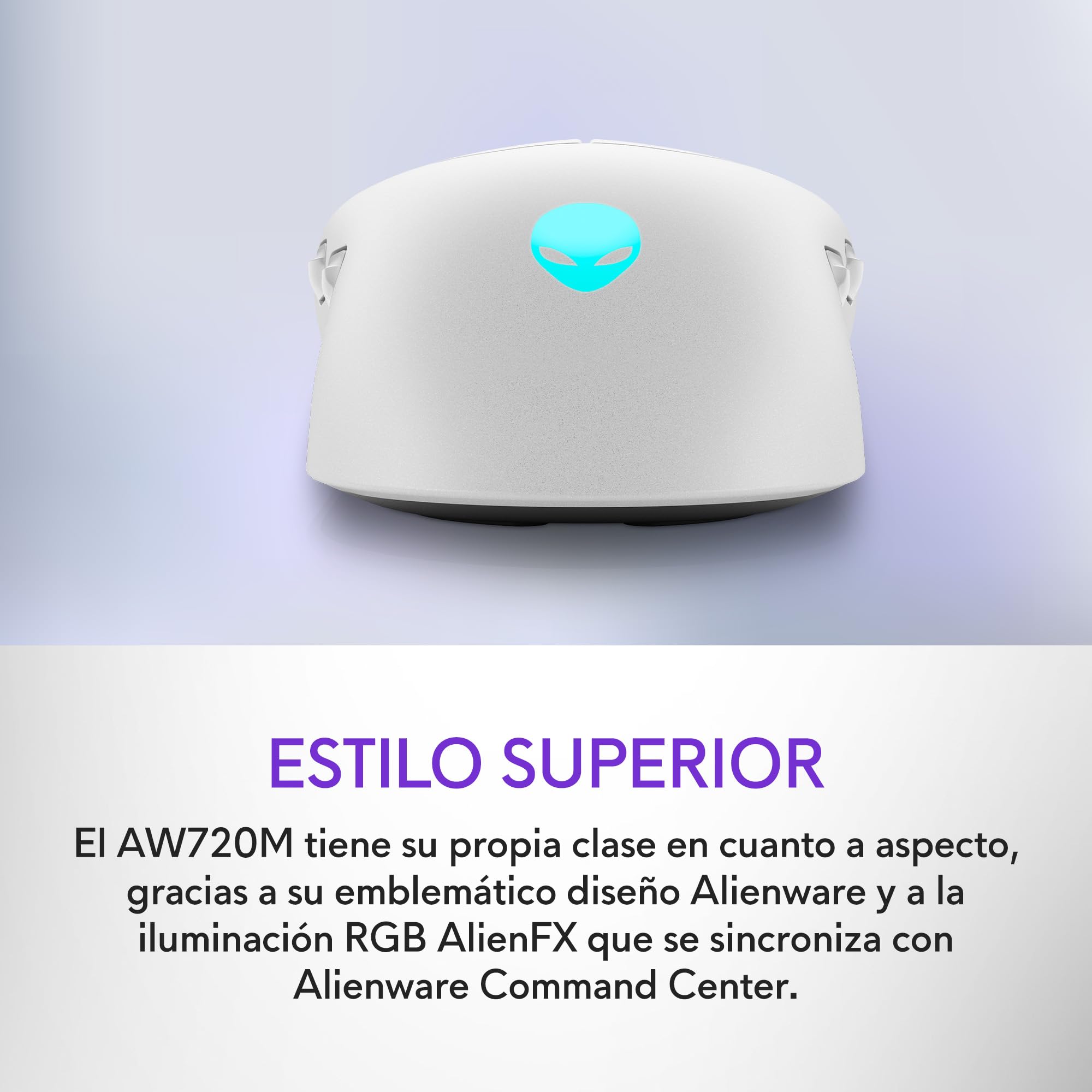 Alienware Tri-Mode Wireless Gaming Mouse AW720M (Lunar Light)