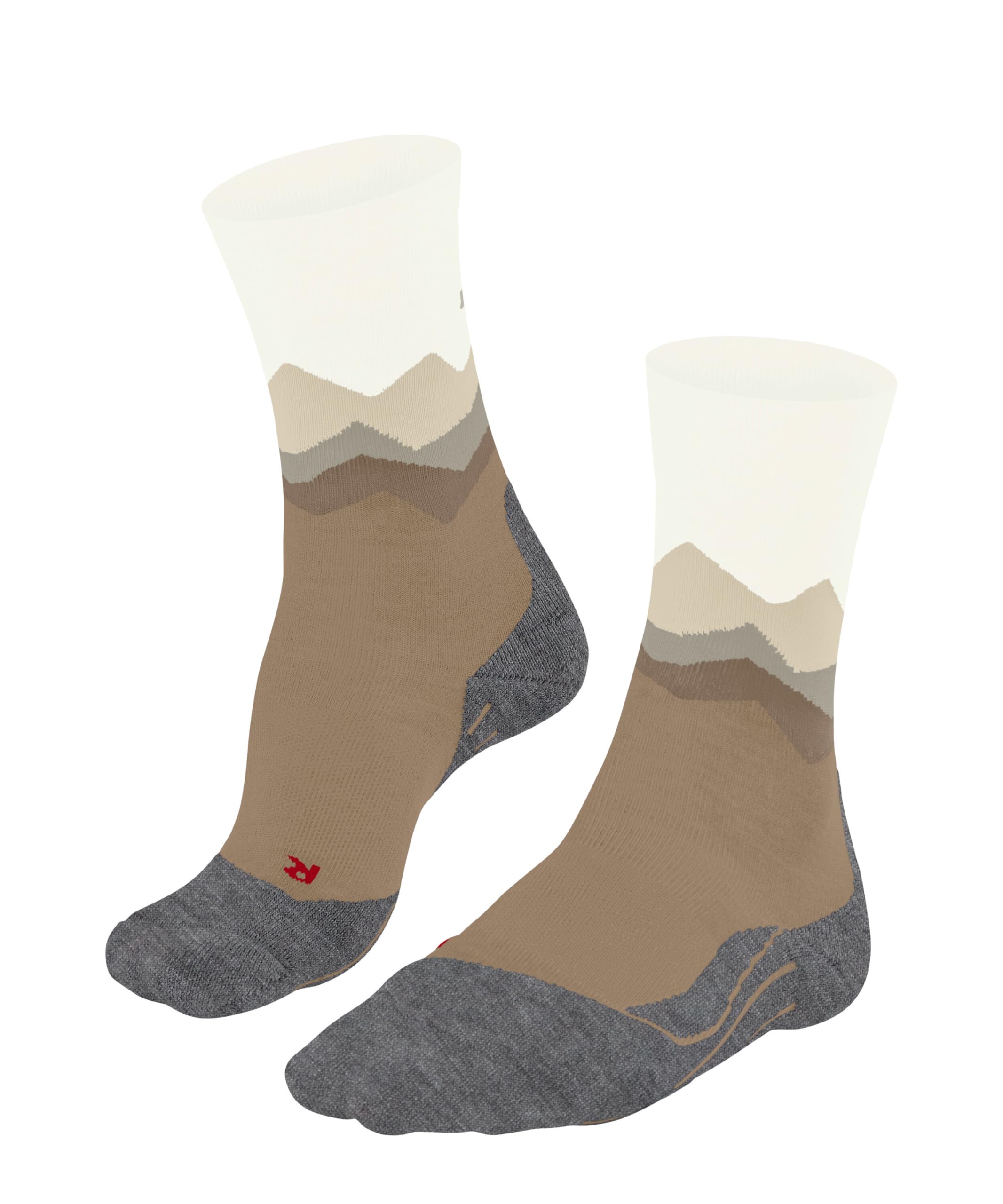 FALKE Women's TK2 Explore Crest W So Wool Thick Anti-Blister 1 Pair Hiking Socks, Beige 4240, 5.5-6.5
