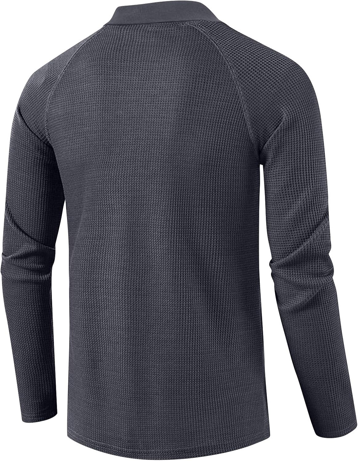 Ymosrh Men's Collar Shirts Polo T-Shirts Long Sleeve Solid Color Business Casual Work Tee Shirts Pullover Top, M-2XL