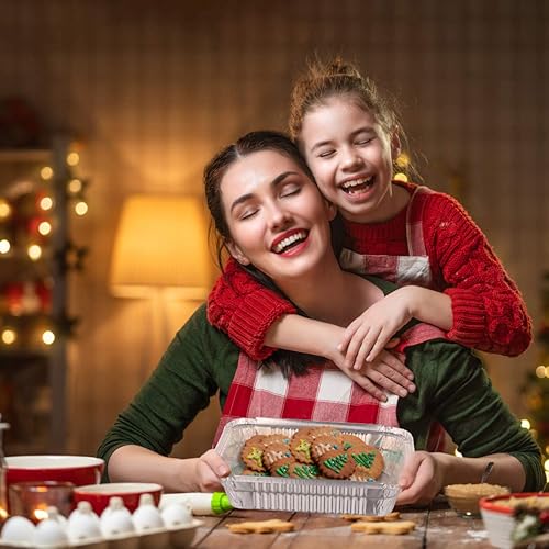 Miniatura 6 de Hemoton 20 bandejas de aluminio con tapas, recipientes rectangulares desechables para alimentos, sartenes de aluminio con fundas para llevar para