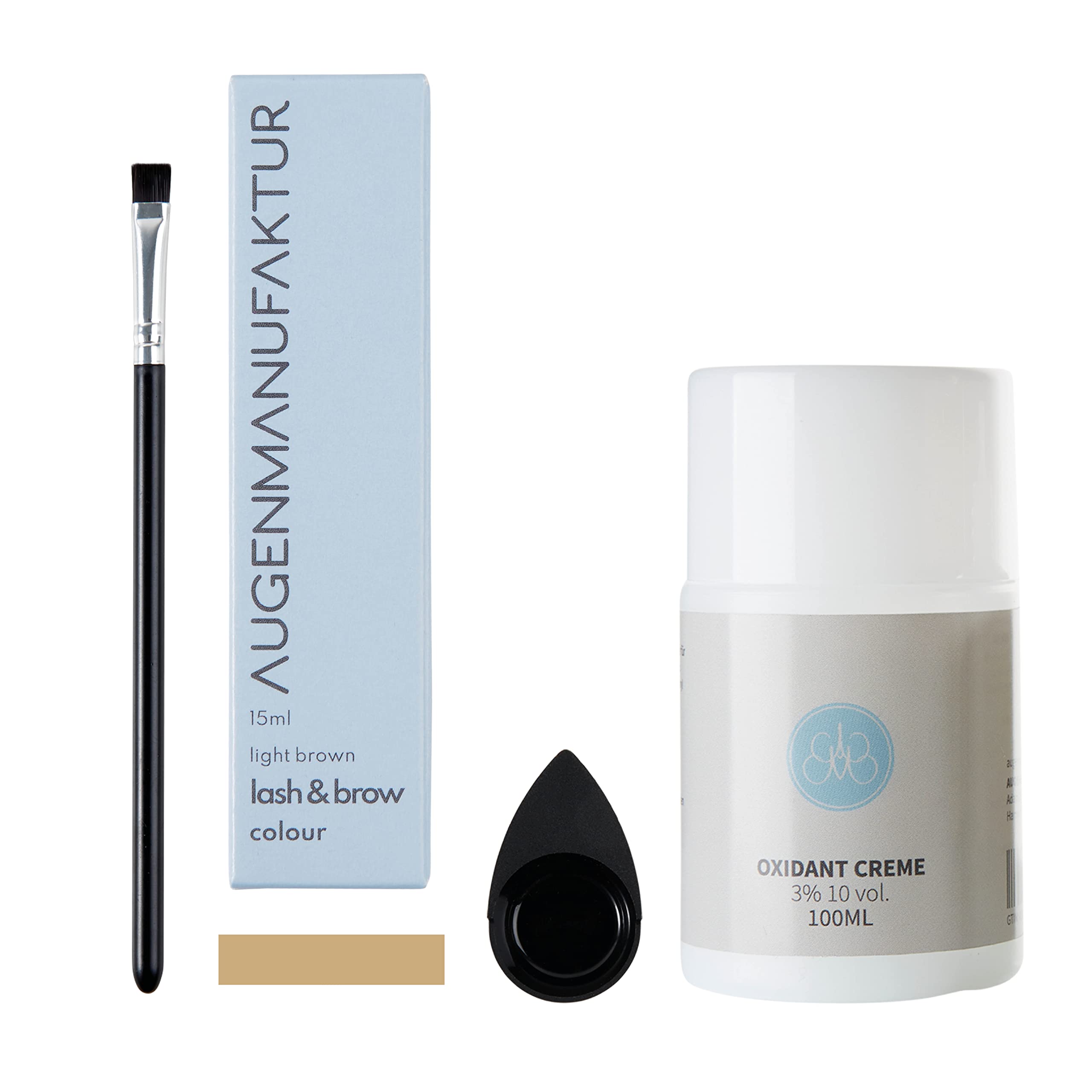 Augenmanufaktur Colour Lash & Brow Basis Kit (light brown) - Set zum Färben von Wimpern & Augenbrauen für ein natürliches und langanhaltendes Ergebnis
